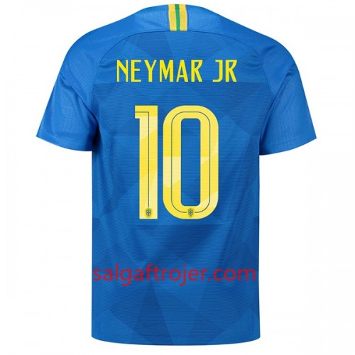 Brasilien Fodboldtrøjer Neymar Jr 10 Udebanesæt VM 2018 Brasilien Fodboldtrøjer Neymar Jr 10 Udebanesæt VM 2018